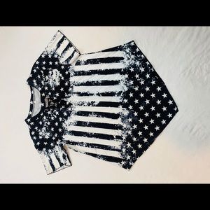 American flag black and white